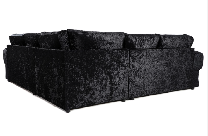 Tangent Large Corner 2C2 Sofa Black Shimmer