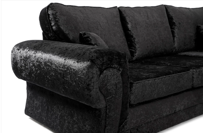 Tangent Large Corner 2C2 Sofa Black Shimmer
