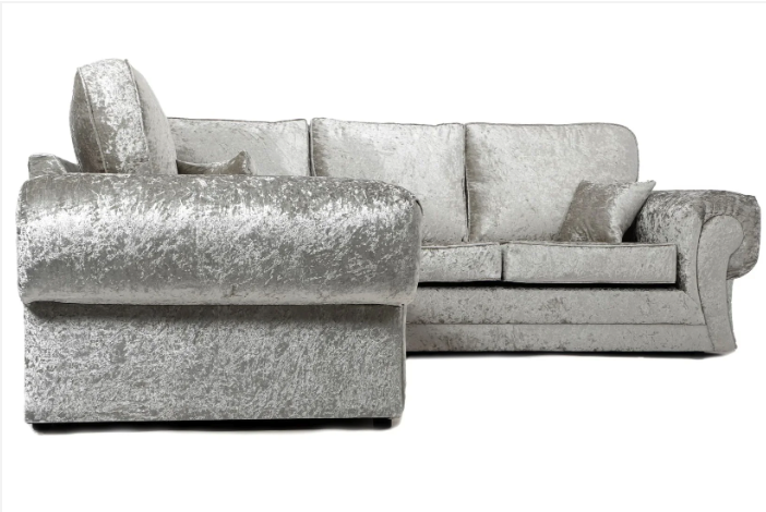 Tangent Large Corner 2C2 Sofa Silver Shimmer