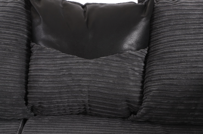 Dino Right Hand Corner Sofa Black/Grey