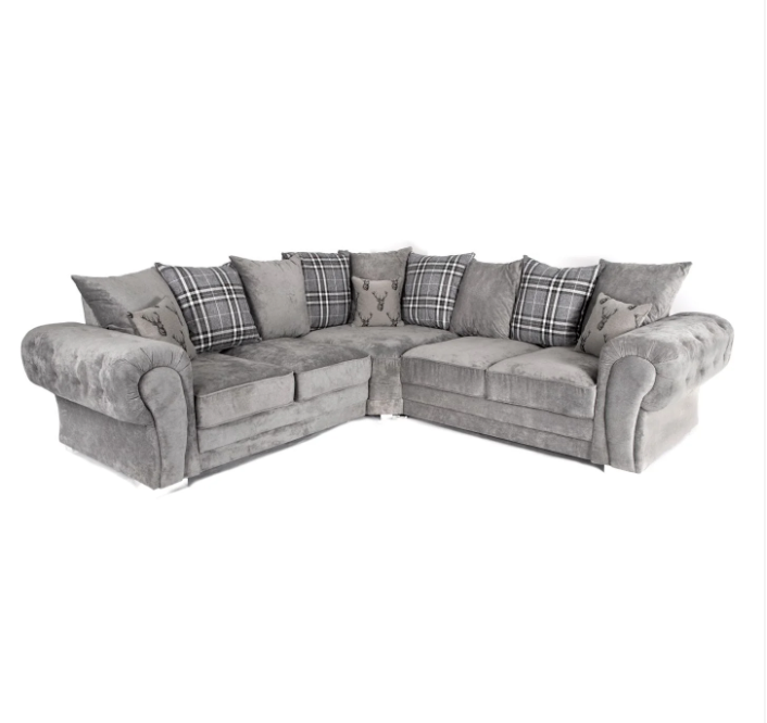 Verona Scatter Back Large Corner Sofa Bed Grey