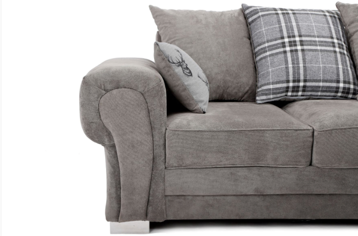 Verona Scatter Back Large Corner Sofa Bed Grey