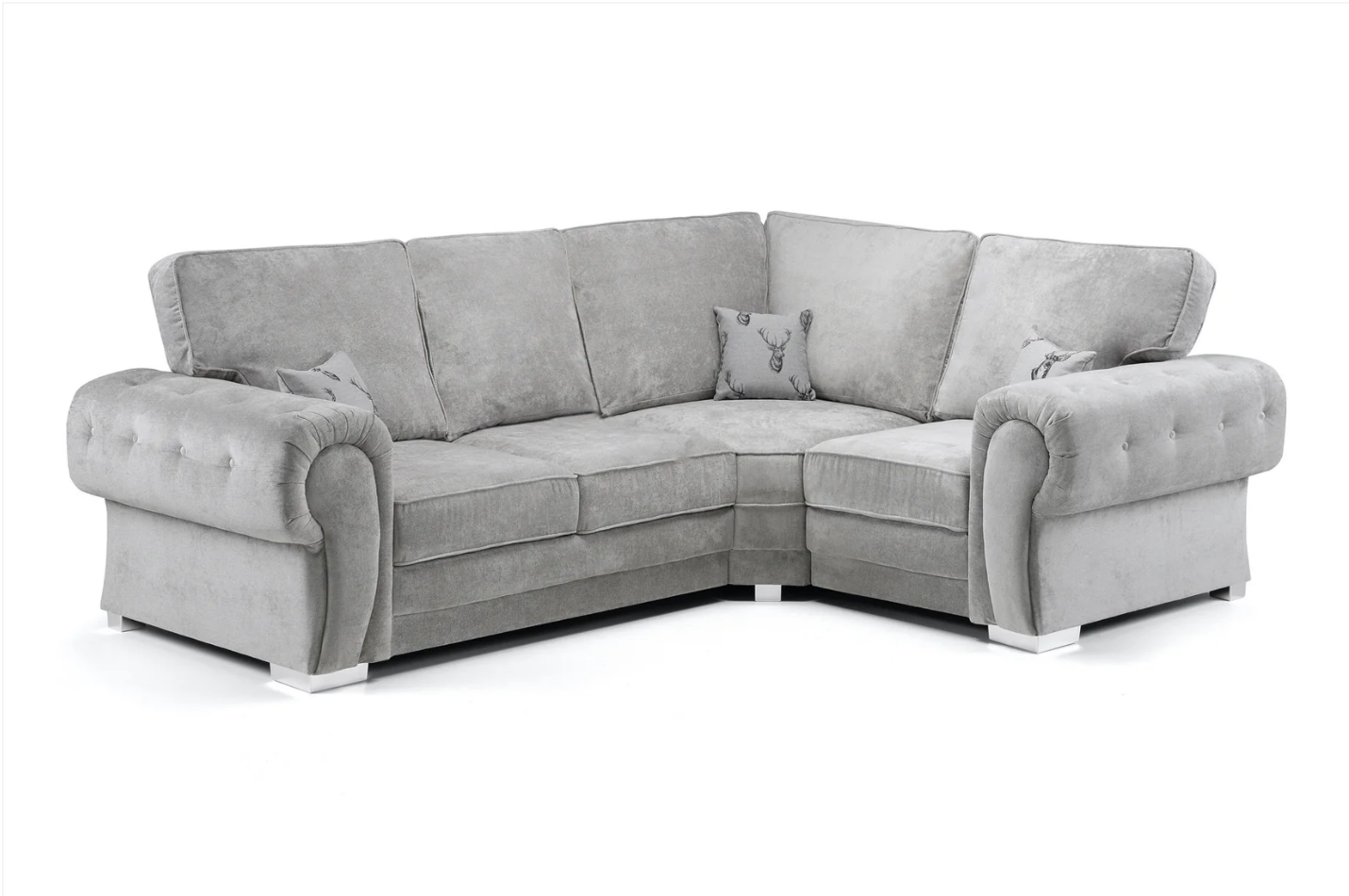 Verona Full Back Right Hand Corner 2C1 Sofa Grey