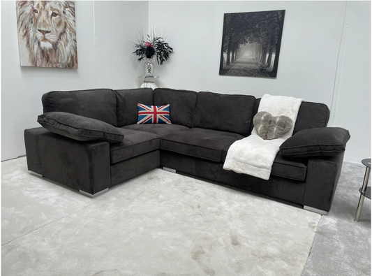 Ascot Left Hand Corner Sofa - Linen Grey