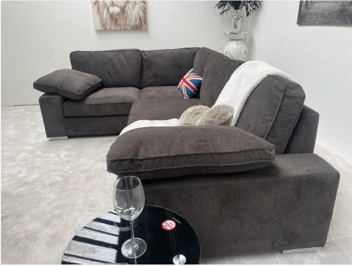 Ascot Left Hand Corner Sofa - Linen Grey