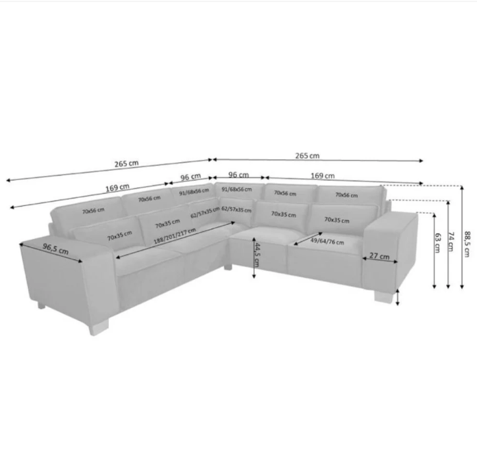 Sloanne Corner Sofa Mink