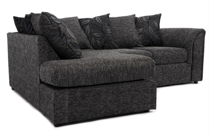 Byron LH Corner Sofa Black Dundee