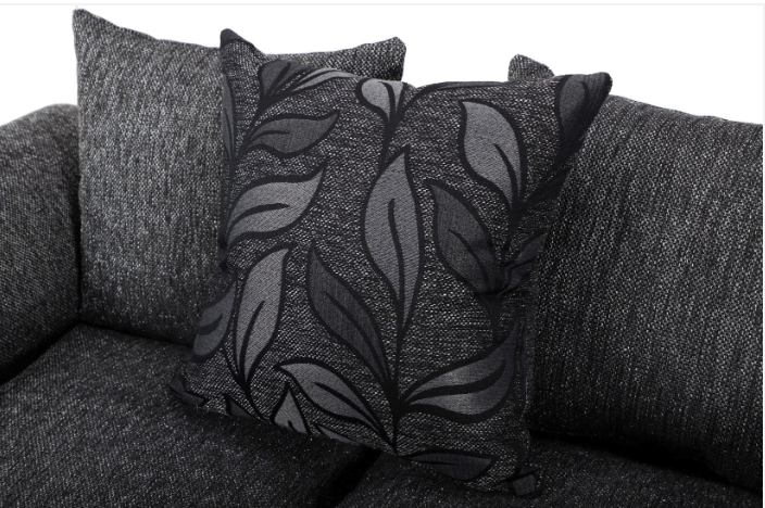 Byron LH Corner Sofa Black Dundee