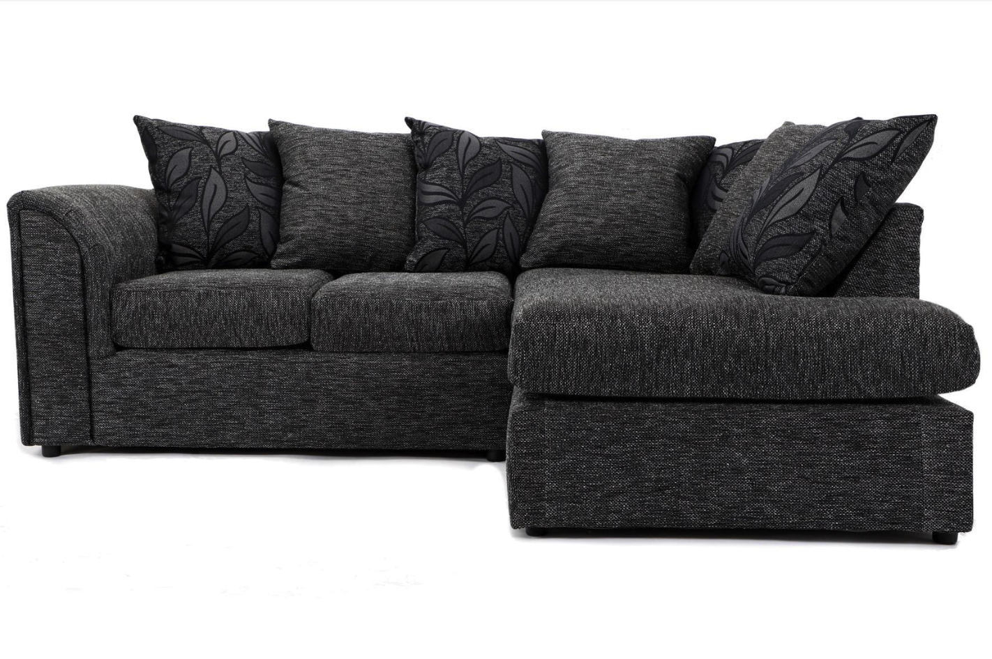 Byron RH Corner Sofa Black Dundee