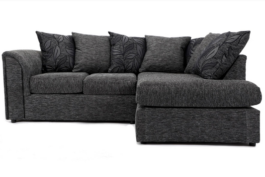 Byron RH Corner Sofa Black Dundee