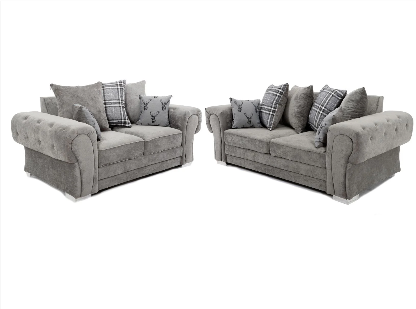 Verona Scatter Back 3+2 Seater Sofa Set Grey