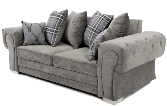 Verona Scatter Back 3+2 Seater Sofa Set Grey