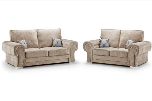 Verona Full Back 3+2 Seater Sofa Mink