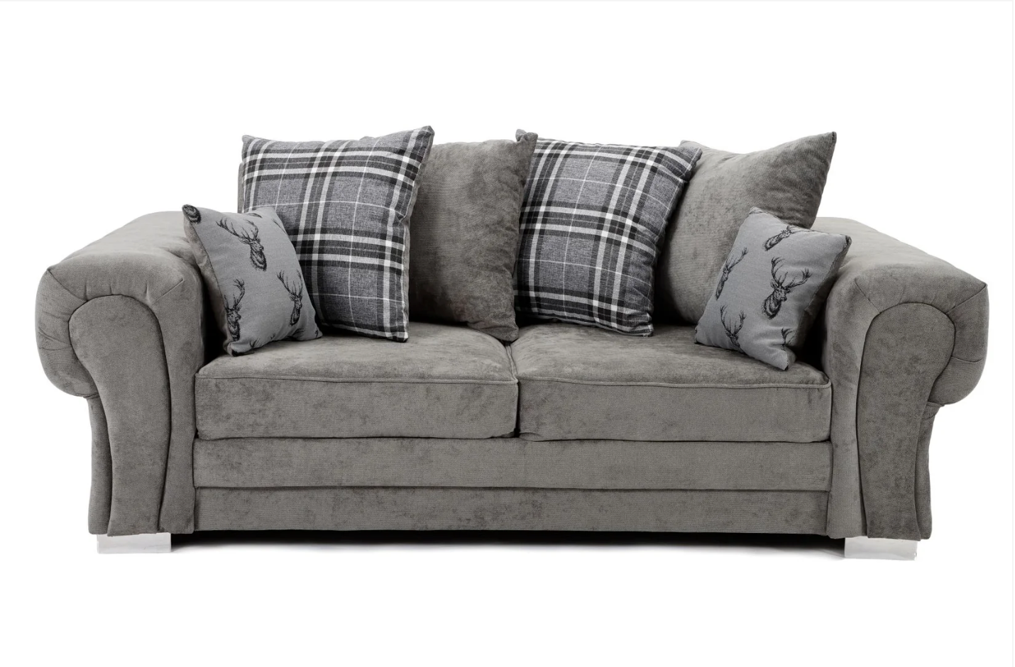 Verona Scatter Back 3 Seater Sofa Grey