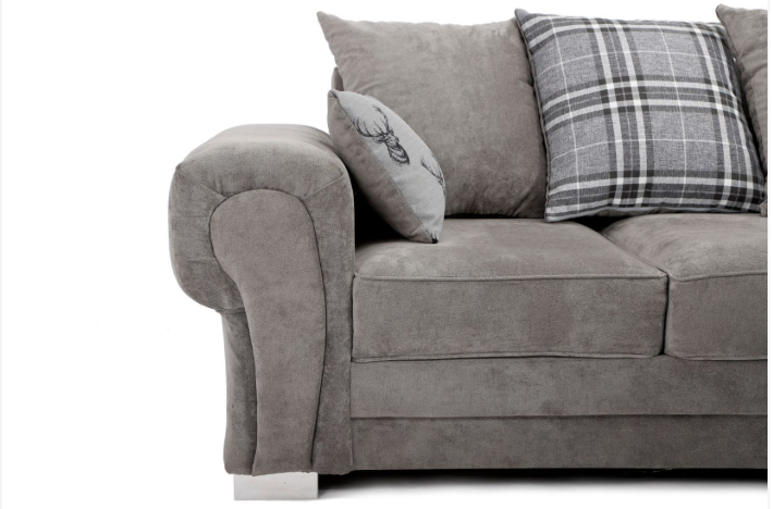 Verona Scatter Back 3 Seater Sofa Grey