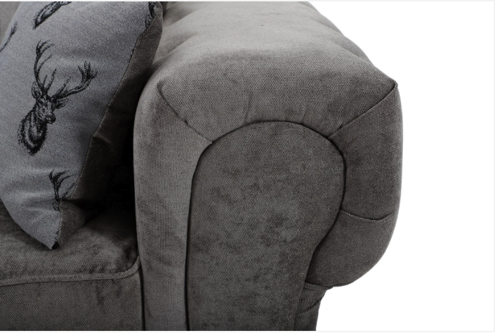Verona Scatter Back 3 Seater Sofa Grey