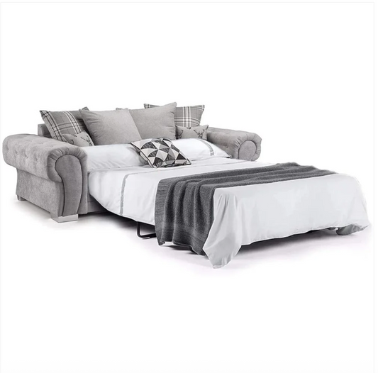 Verona Scatter Back 3 Seater Sofa Bed Grey