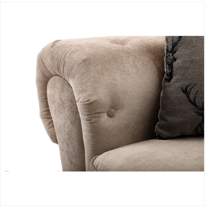Verona Full Back 3 Seater Sofa Mink