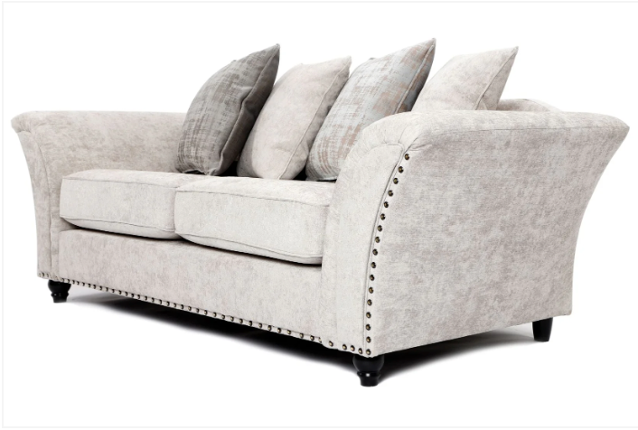 Cambridge Scatter Back 3 Seater Sofa Alaska Silver
