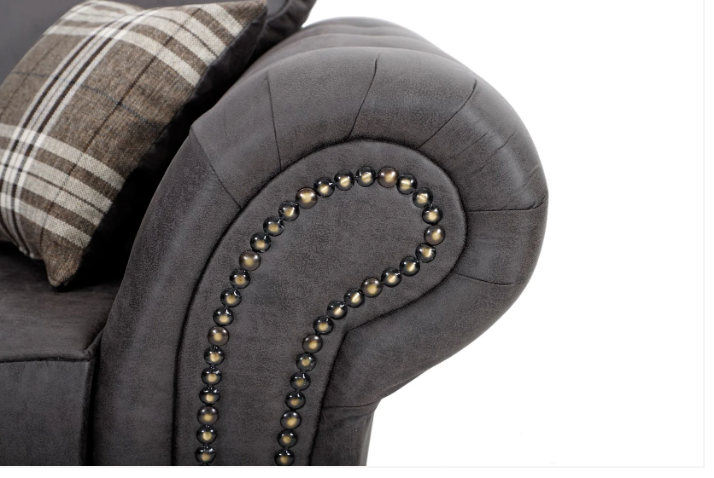 Oakland 3 Seater Sofa Charcoal