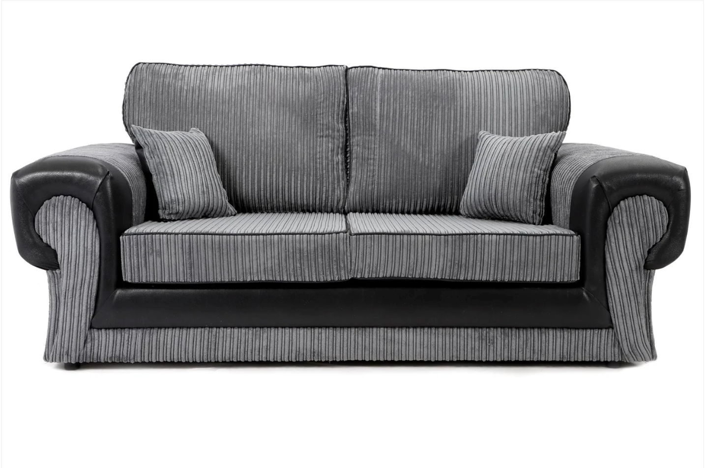 Tangent 3 Seater Sofa Black/Grey Cord