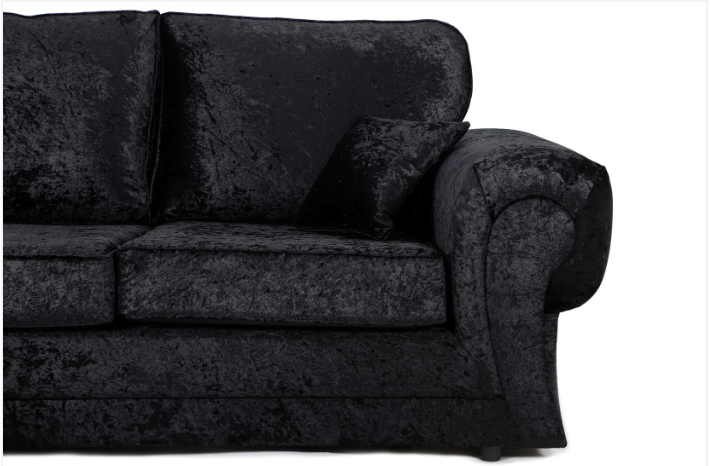 Tangent 3 Seater Sofa Black Shimmer