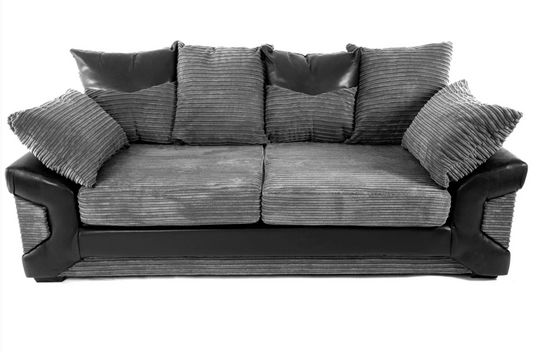 Dino 3 Seater Sofa Black/Grey