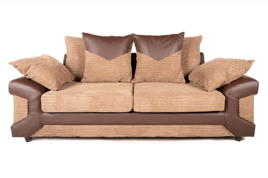 Dino 3 Seater Sofa Brown/Mocha Cord