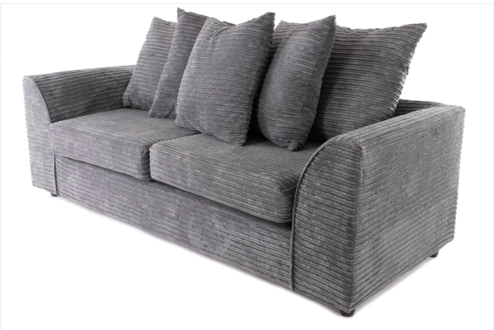 Byron 3 Seater Sofa Grey Cord