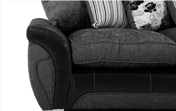 Matinee 3 Seater Sofa Black/Grey Carlton