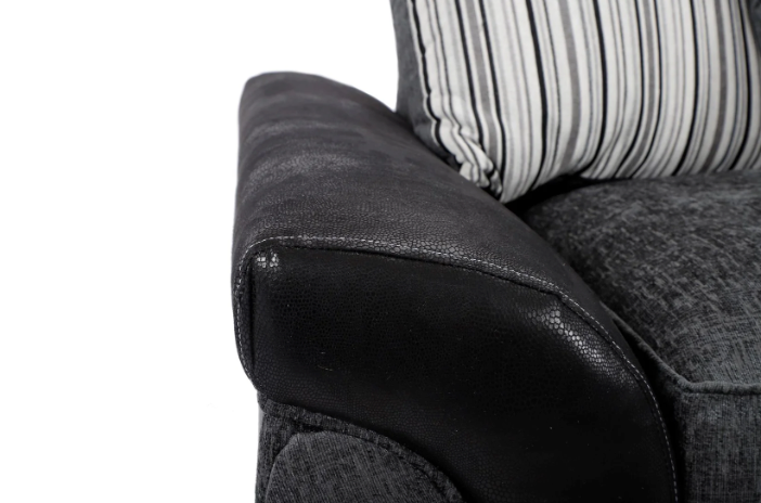 Matinee 3 Seater Sofa Black/Grey Carlton