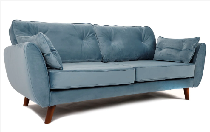 Zinc 3 Seater Sofa Plush Sky