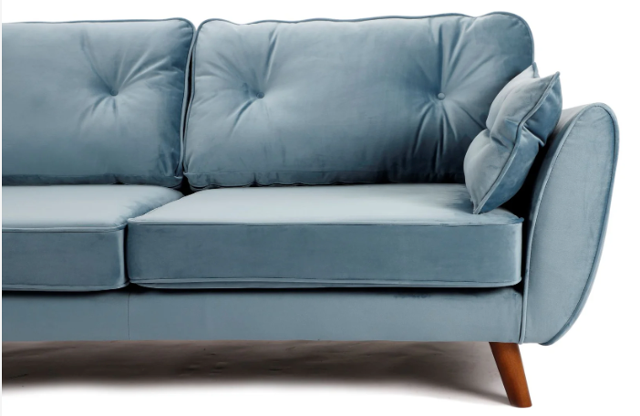 Zinc 3 Seater Sofa Plush Sky