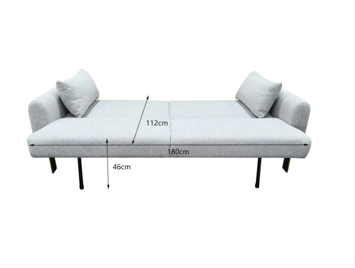 Loft Click Clack 3 seater sofa Bed Grey or Silver