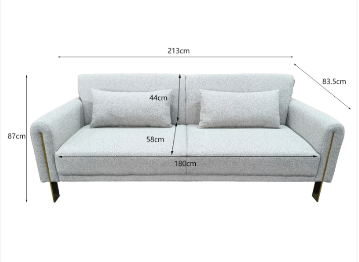 Loft Click Clack 3 seater sofa Bed Grey or Silver