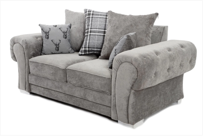 Verona Scatter Back 2 Seater Sofa Grey