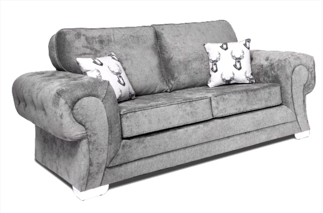 Verona Full Back 2 Seater Sofa Grey