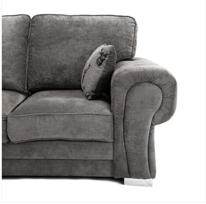 Verona Full Back 2 Seater Sofa Grey