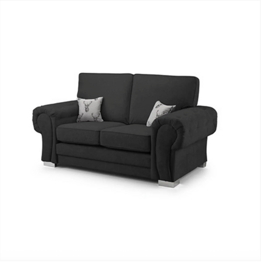 Verona Full Back 2 Seater Sofa Black
