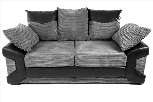 Dino 2 Seater Sofa Black/Grey Cord