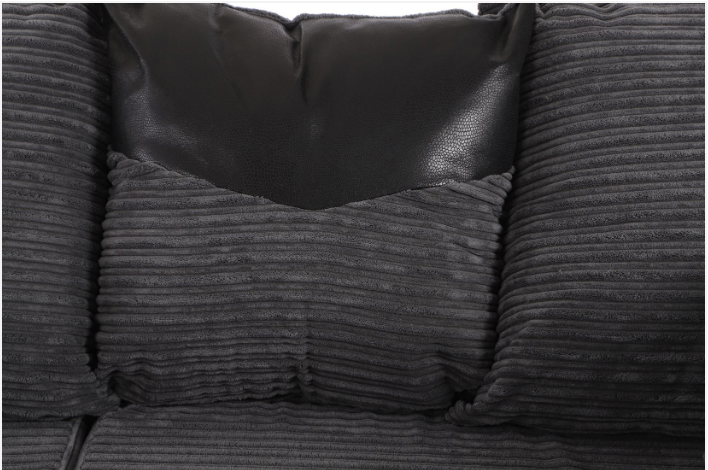 Dino 2 Seater Sofa Black/Grey Cord