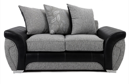 Matinee 2 Seater Sofa Black/Silver Dundee