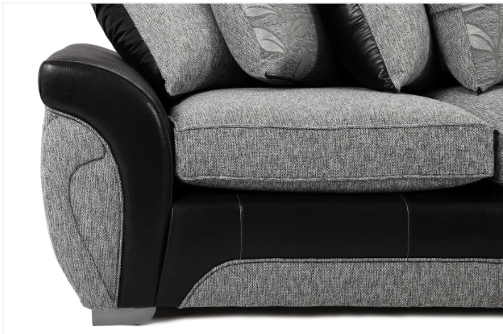 Matinee 2 Seater Sofa Black/Silver Dundee