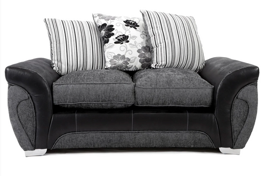 Matinee 2 Seater Sofa Black/Grey Carlton