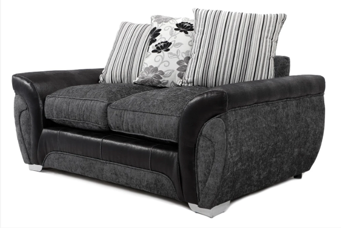 Matinee 2 Seater Sofa Black/Grey Carlton