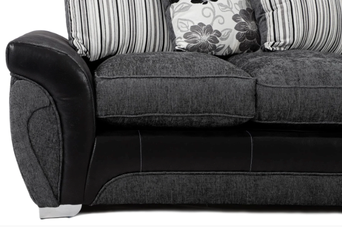 Matinee 2 Seater Sofa Black/Grey Carlton