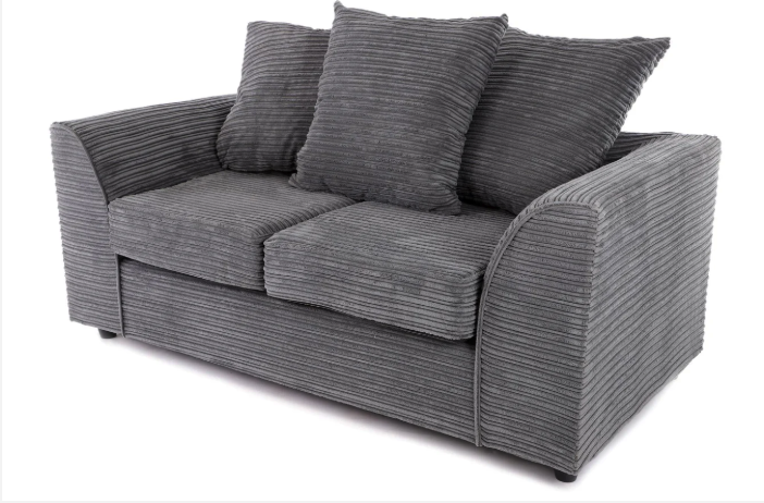 Byron 2 Seater Sofa Grey Cord