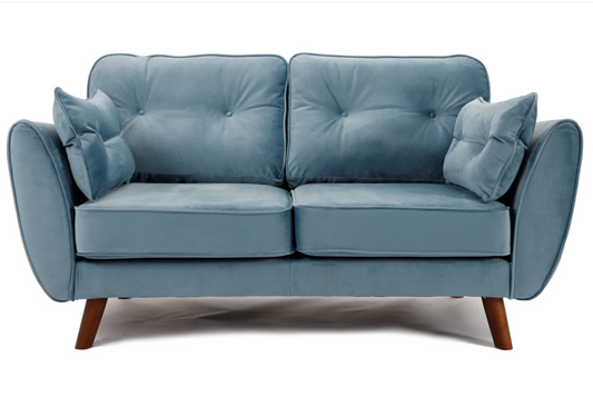 Zinc 2 Seater Sofa Plush Sky