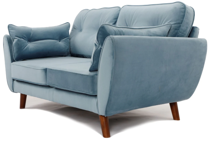 Zinc 2 Seater Sofa Plush Sky