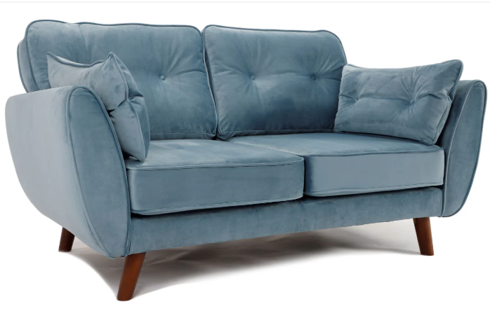 Zinc 2 Seater Sofa Plush Sky